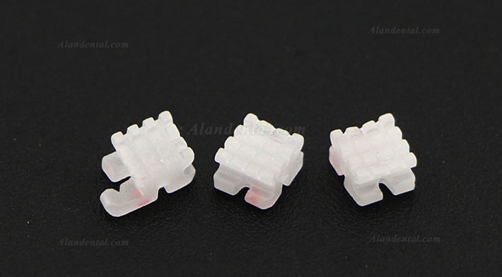 5Pack/20Pcs Dental Orthodontic Ceramic Bracket Braces MBT 022 3 Hooks
